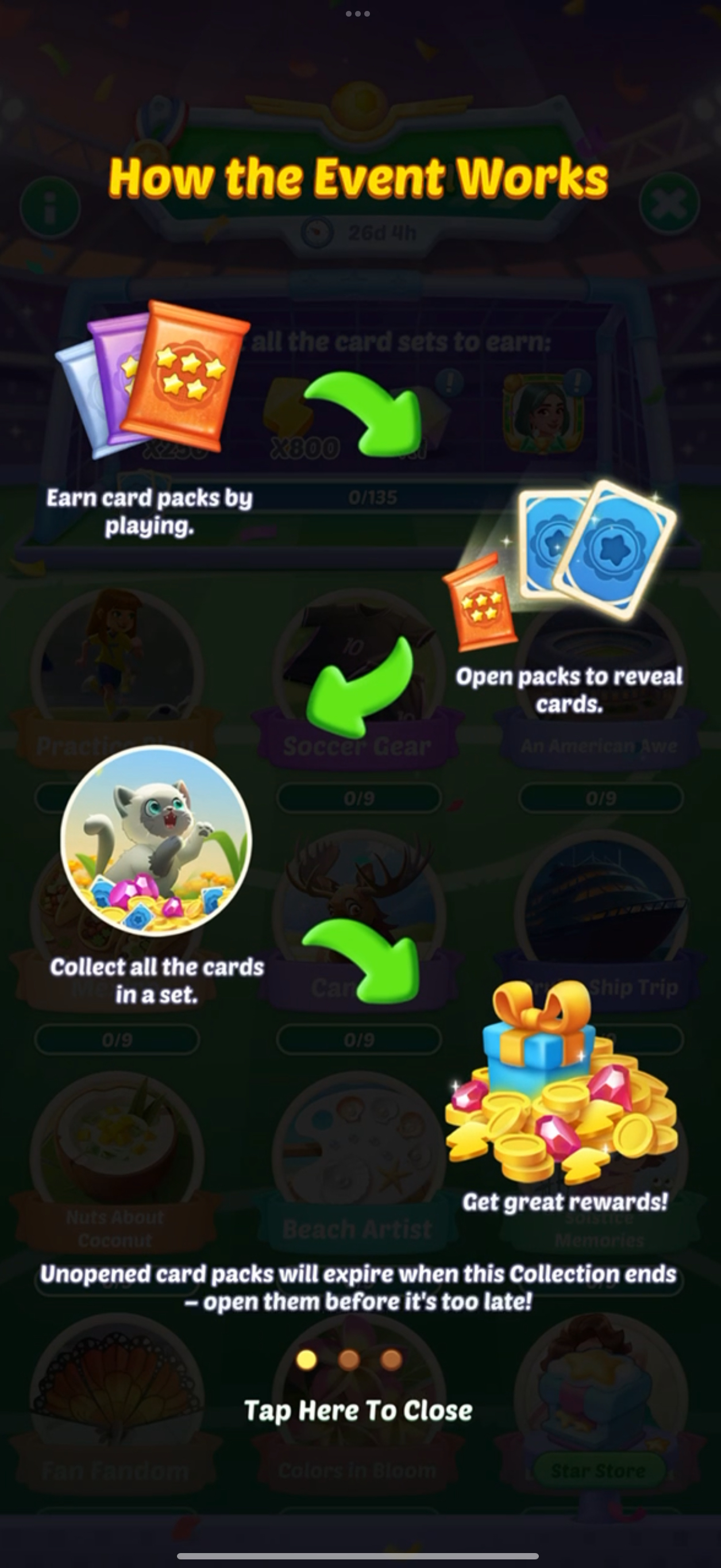 A Gossip Harbor card-collection album.
