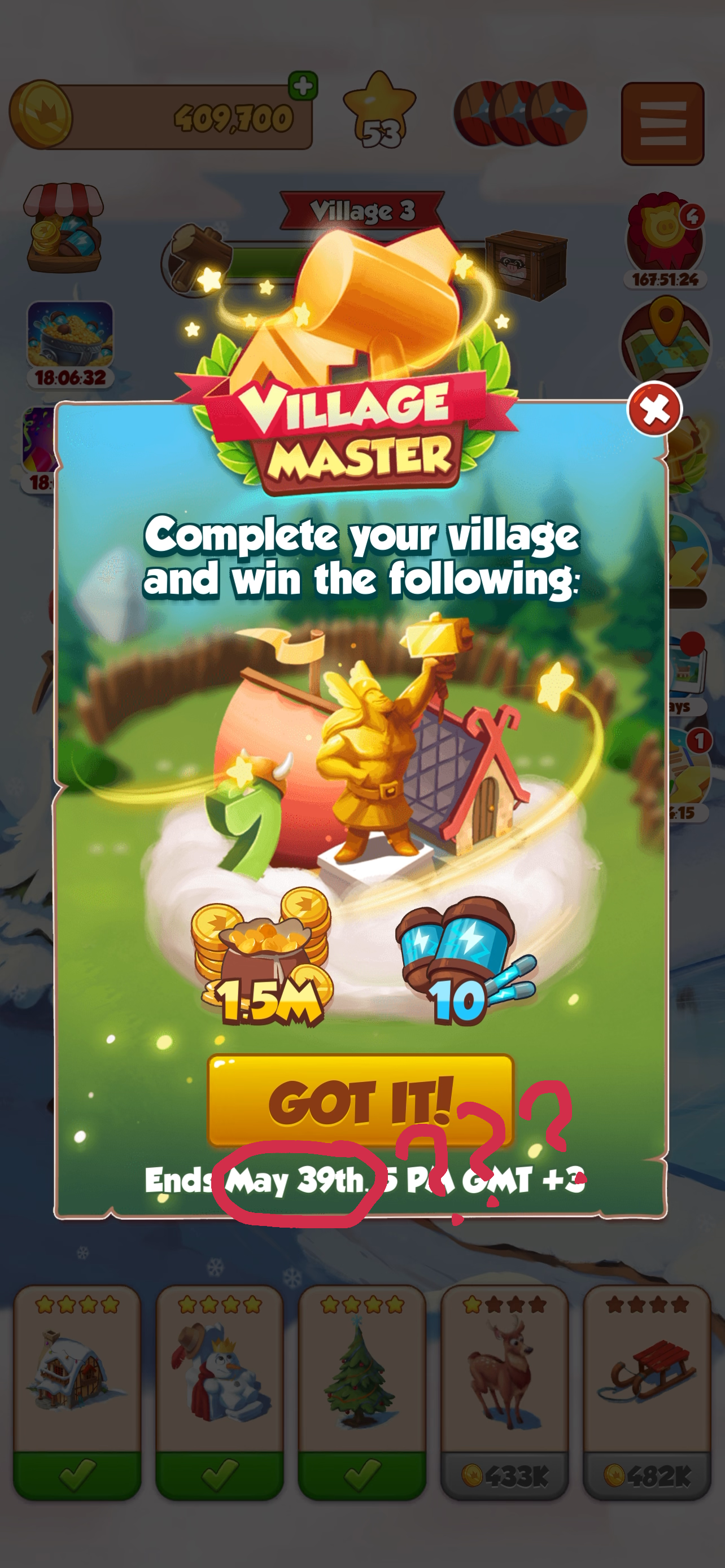 A Coin Master resource/spin counter.