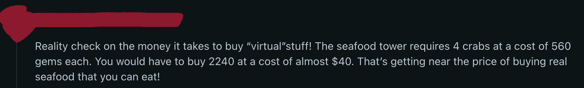 A Reddit post about Gossip Harbor’s energy economy.