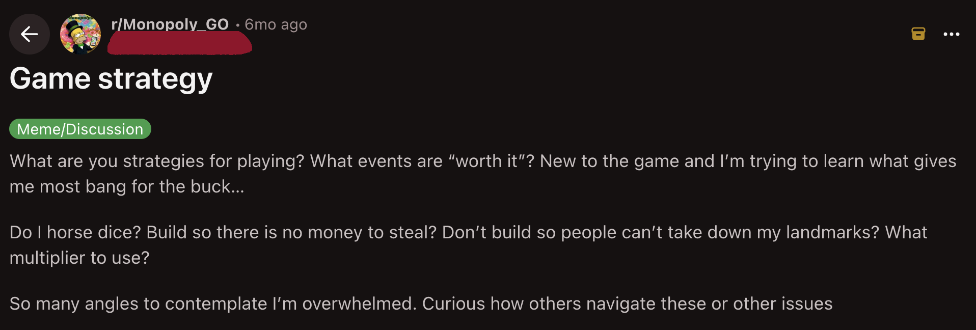 A Reddit post describing a strategy for stretching free-to-play resources.